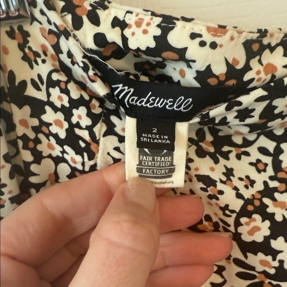 Madewell Daisy Groove Side Button Midi Skirt Floral Print Size 2 - Picture 5 of 14